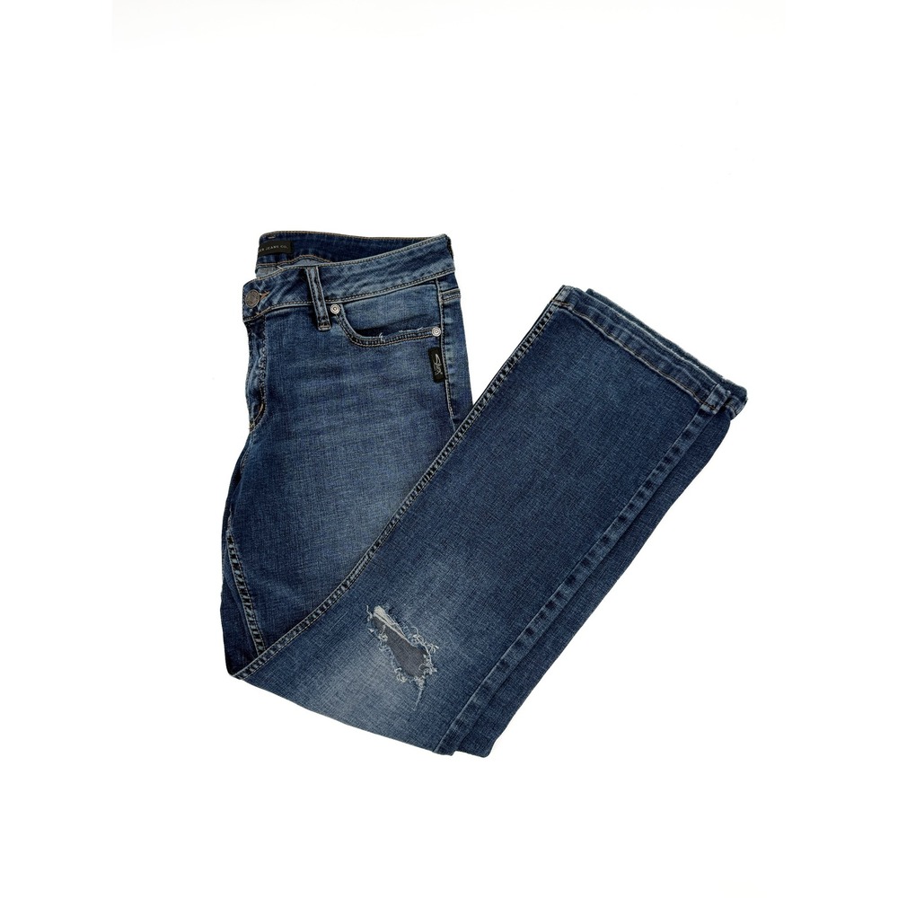 Silver Jeans Co. Elyse Slim Boot Women W31/L31 Blue Mid Rise L03601SDK396